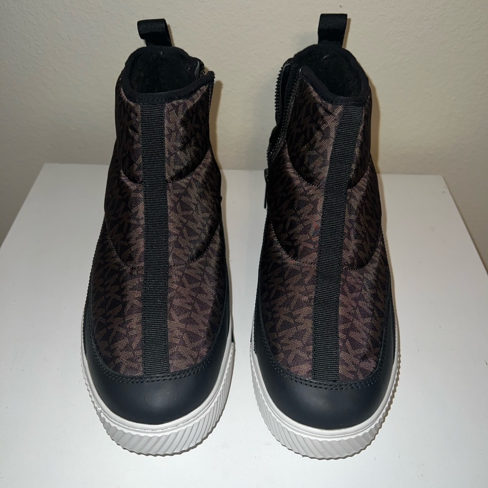 Men’s MICHAEL KORS Baxter Logo Quilted Nylon Sneaker Boots Shoes Sz 8.5 - Picture 2 of 14